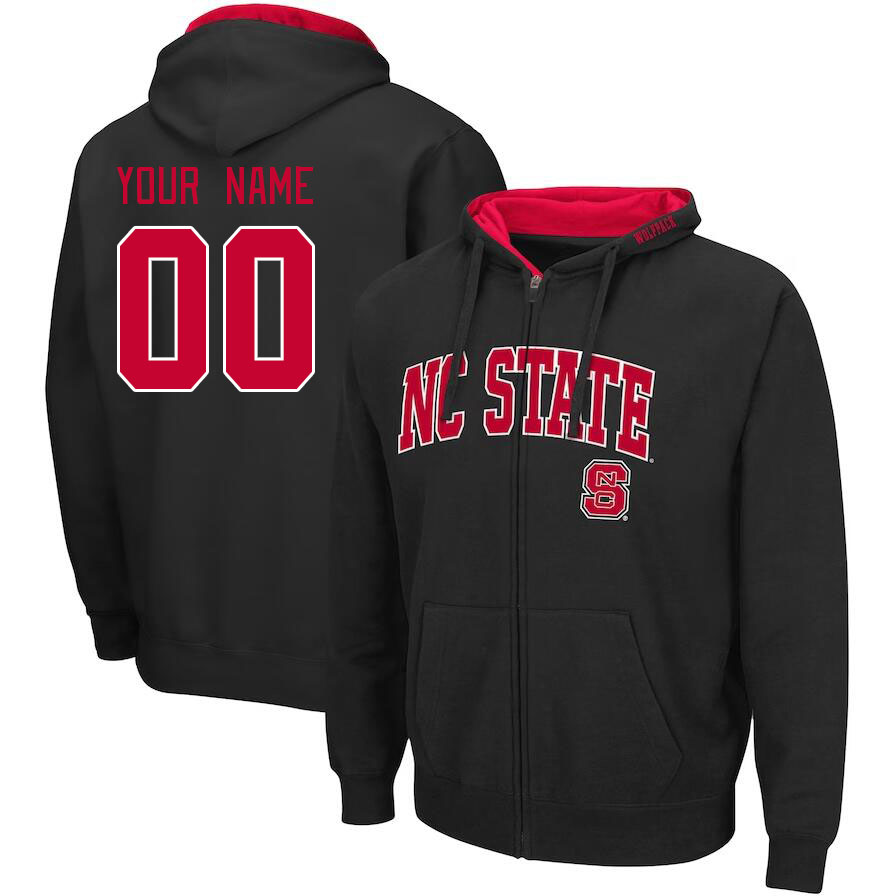 Custom NC State Wolfpacks Name And Number College Hoodie-Black - Click Image to Close